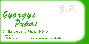 gyorgyi papai business card